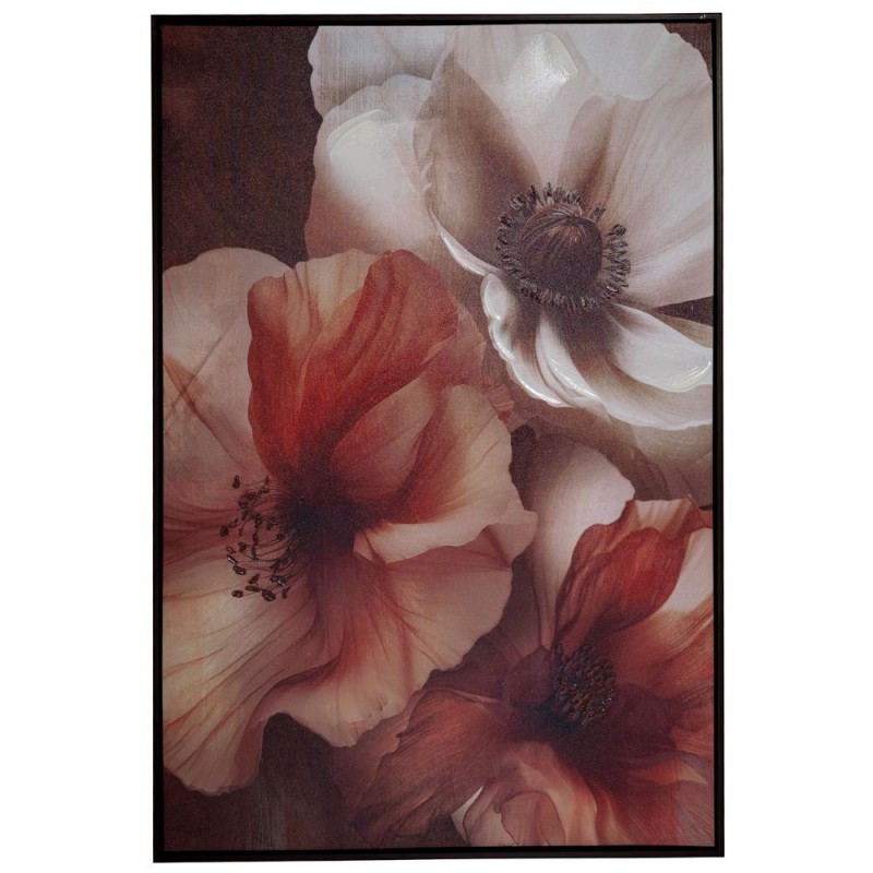 Cream Flowers πίνακας ελαιογραφίας σε τυπωμένο καμβά με θέμα λουλούδια σε wenge κορνίζα 83x123 εκ Cream Flowers πίνακας ελαιογραφίας σε τυπωμένο καμβά με θέμα λουλούδια σε wenge κορνίζα 83x123 εκ