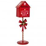 Letters for Santa χριστουγεννιάτικο διακοσμητικό μεταλλικό επιδαπέδιο γραμματοκιβώτιο σε κόκκινο χρώμα 31x29x100 εκ