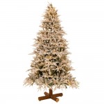 Jersesy Pine Pre-Lit χριστουγεννιάτικο δέντρο με χιονισμένα πράσινα φύλλα και 600 ενσωματωμένα LED με ύψος 180 εκ
