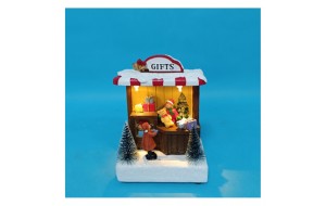 Gift Shop χριστουγεννιάτικο σκηνικό με ενσωματωμένο φωτισμό 11x8x14 εκ