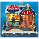 Gift Shop χριστουγεννιάτικο σκηνικό με μουσική κίνηση και ενσωματωμένο φωτισμό 22x14x21 εκ