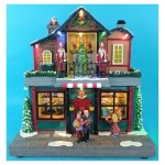 Gift Shop χριστουγεννιάτικο σκηνικό με κίνηση και ενσωματωμένο φωτισμό 27x15x28 εκ