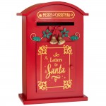 Letters for Santa χριστουγεννιάτικο διακοσμητικό μεταλλικό γραμματοκιβώτιο σε κόκκινο χρώμα 27x12x41 εκ