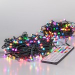 200 LED λαμπάκια σε σειρά με πρόγραμμα πράσινο καλώδιο και πολύχρωμο φωτισμό 20 μέτρα