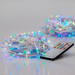 200 LED λαμπάκια σε σειρά με πρόγραμμα λευκό καλώδιο και πολύχρωμο φωτισμό 20 μέτρα