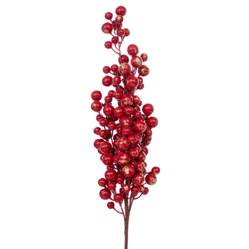 Χριστουγεννιάτικο διακοσμητικό κλαδί με berries σε κόκκινη απόχρωση με χρυσό glitter σετ δύο τεμαχίων 94 εκ Χριστουγεννιάτικο διακοσμητικό κλαδί με berries σε κόκκινη απόχρωση με χρυσό glitter σετ δύο τεμαχίων 94 εκ