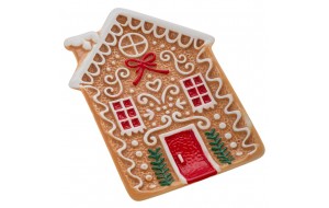 Χριστουγεννιάτικη κεραμική πιατέλα τύπου Gingerbread σετ δύο τεμαχίων 23x16 εκ Χριστουγεννιάτικη κεραμική πιατέλα τύπου Gingerbread σετ δύο τεμαχίων 23x16 εκ