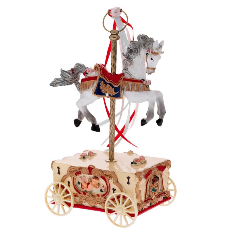 Χριστουγεννιάτικο διακοσμητικό με άλογο σε κουρδιστό καρουζέλ με μουσική και κίνηση 10x9x16 εκ Χριστουγεννιάτικο διακοσμητικό με άλογο σε κουρδιστό καρουζέλ με μουσική και κίνηση 10x9x16 εκ