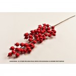 Χριστουγεννιάτικο διακοσμητικό κλαδί με berries σε κόκκινη απόχρωση σετ τεσσάρων τεμαχίων 78 εκ