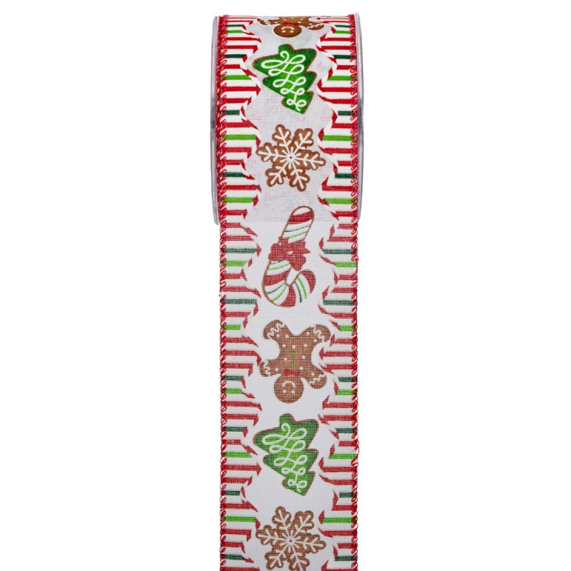 Biscotti Di Natale χριστουγεννιάτικη κορδέλα με σχέδια 6,7x900 εκ Biscotti Di Natale χριστουγεννιάτικη κορδέλα με σχέδια 6,7x900 εκ