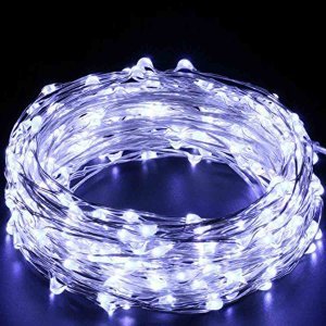 20 Led Φωτάκια Μπαταρίας με χάλκινο καλώδιο λευκό ψυχρό φως 2 μέτρα