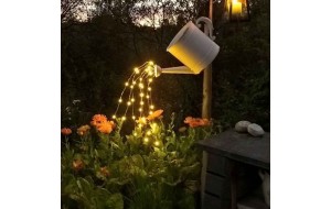 80 Led λαμπάκια αδιάβροχα σε σχήμα χταπόδι μπαταρίας ή ρεύματος με ασημί χάλκινο καλώδιο και θερμό λευκό φως 1μ