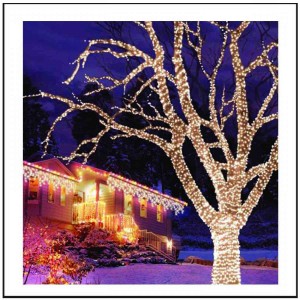 240 LED Εξωτερικού χώρου IP44 με πρόγραμμα πράσινο καλώδιο - Soft White  φως 10m G/SW