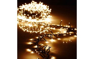 1500 Led φωτάκια εξωτερικού χώρου IP44 με 8 προγράμματα φωτισμού πράσινο καλώδιο - warm white φως 30m G/WW