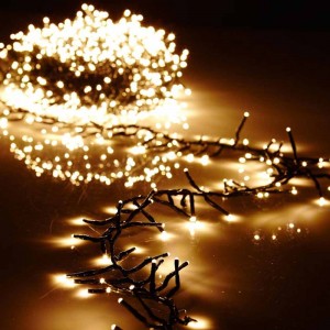 1500 Led φωτάκια εξωτερικού χώρου IP44 με 8 προγράμματα φωτισμού πράσινο καλώδιο - warm white φως 30m G/WW