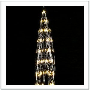 160 Led λαμπάκια IP44 χταπόδι με 8 προγράμματα ασημένιο χάλκινο καλώδιο και θερμό λευκό φως 2μ