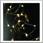20 Led λαμπάκια μπαταρίας με χάλκινο καλώδιο και soft white λευκό φως 2μ