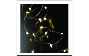 20 Led λαμπάκια μπαταρίας με χάλκινο καλώδιο και soft white λευκό φως 2μ