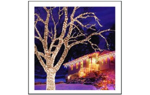 200 Led λαμπάκια IP44 με διάφανο επεκτεινόμενο καλώδιο και θερμό λευκό φως 10μ