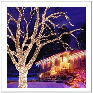 200 Led λαμπάκια IP44 με διάφανο επεκτεινόμενο καλώδιο και θερμό λευκό φως 10μ