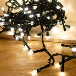 240 LED Εξωτερικού χώρου IP44 με πρόγραμμα πράσινο καλώδιο - Soft White  φως 10m G/SW