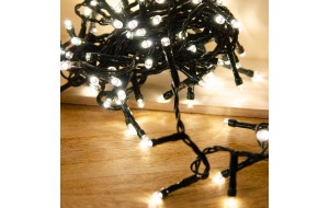 240 LED Εξωτερικού χώρου IP44 με πρόγραμμα πράσινο καλώδιο - Soft White  φως 10m G/SW