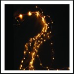 80 Led λαμπάκια αδιάβροχα σε σχήμα χταπόδι μπαταρίας ή ρεύματος με ασημί χάλκινο καλώδιο και θερμό λευκό φως 1μ