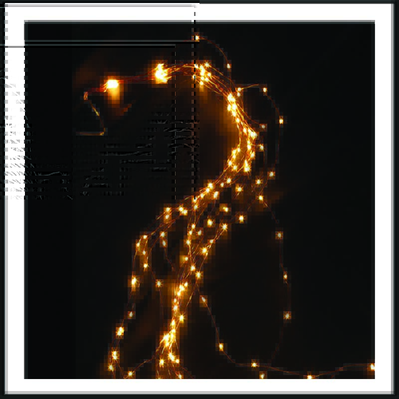 80 Led λαμπάκια αδιάβροχα σε σχήμα χταπόδι μπαταρίας ή ρεύματος με ασημί χάλκινο καλώδιο και θερμό λευκό φως 1μ