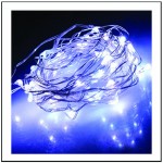 50 Led λαμπάκια μπαταρίας αδιάβροχα με καλώδιο χαλκού και λευκό ψυχρό φως 5μ