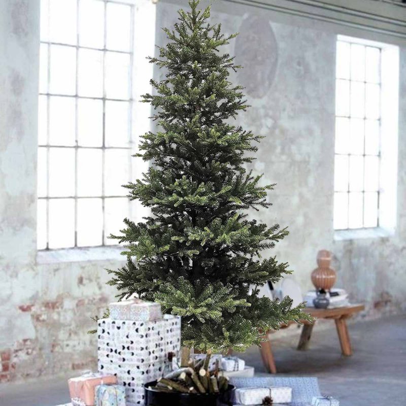 EchoBLK Χριστουγεννιάτικο δέντρο με ξύλινο κορμό και mix κλαδιά και ύψος 255 εκ
