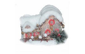 Χριστουγεννιάτικο Διακοσμητικό Χιονισμένο Σπίτι