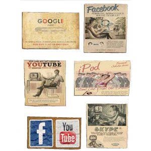 Μαγνητάκια Ψυγείου Χειροποίητα Vintage Web S/6 τεμ.
