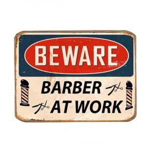 Ρετρό Μαγνητάκι ψυγείου Χειροποίητο Barber at Work