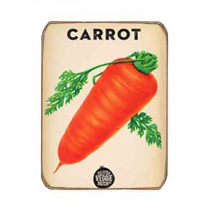 Ρετρό μαγνητάκι ψυγείου χειροποίητο carrot 6x8 εκ