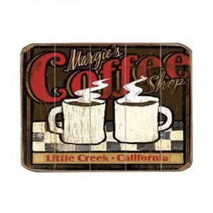 Ρετρό μαγνητάκι ψυγείου χειροποίητο coffee shop 8x6 εκ
