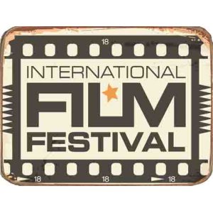 Ρετρό μαγνητάκι ψυγείου χειροποίητο film festival 8x6 εκ