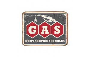 Ρετρό μαγνητάκι ψυγείου χειροποίητο gas 8x6 εκ