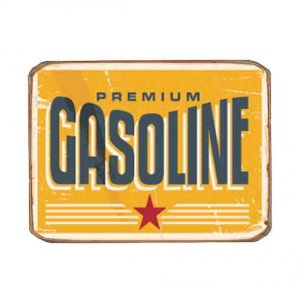 Ρετρό μαγνητάκι ψυγείου χειροποίητο gasoline 8x6 εκ