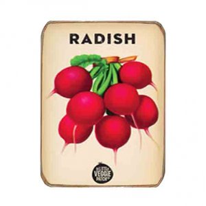 Ρετρό μαγνητάκι ψυγείου χειροποίητο radish 6x8 εκ