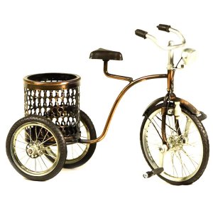 Vintage διακοσμητικό ποδήλατο τρίκυκλο με καλάθι 26x17x12 εκ