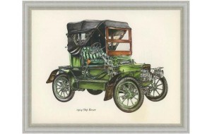 Χειροποίητος vintage πίνακας Rover 1904 
