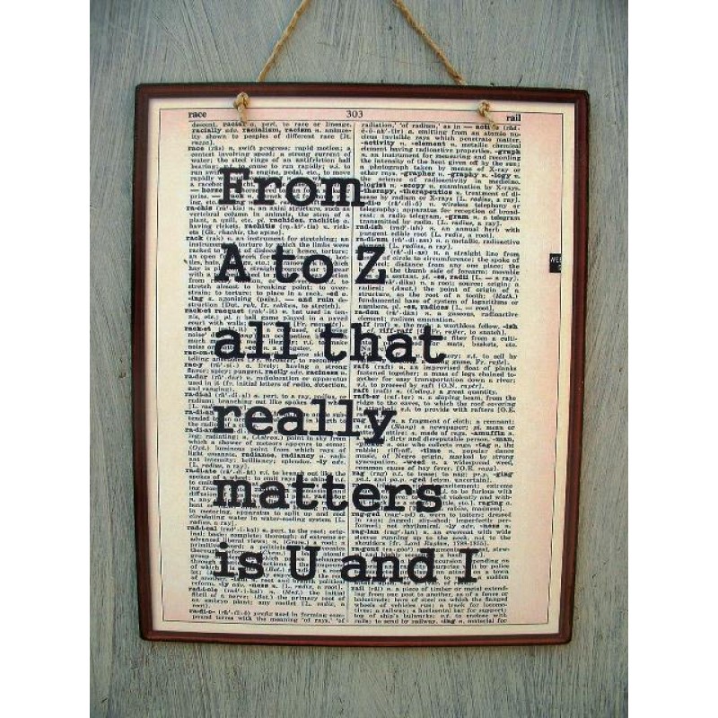 Ξύλινος ρετρό πίνακας χειροποίητος εφημερίδα με μήνυμα αγάπης 20x25 εκ