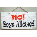 Vintage ξύλινος χειροποίητος πίνακας no boys allowed 25x20 εκ