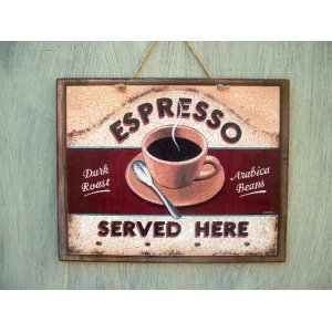 Espresso retro πίνακας χειροποίητος