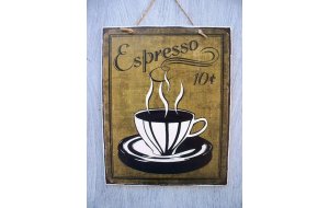 Espresso πίνακας χειροποίητος 20x25 εκ