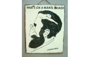 What's on a man's mind πίνακας χειροποίητος