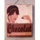 Chocolat retro πίνακας χειροποίητος 20x25 εκ