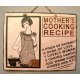 Vintage πίνακας xειροποίητος mothers recipe 25x20 εκ