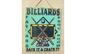Vintage πίνακας xειροποίητος billiards