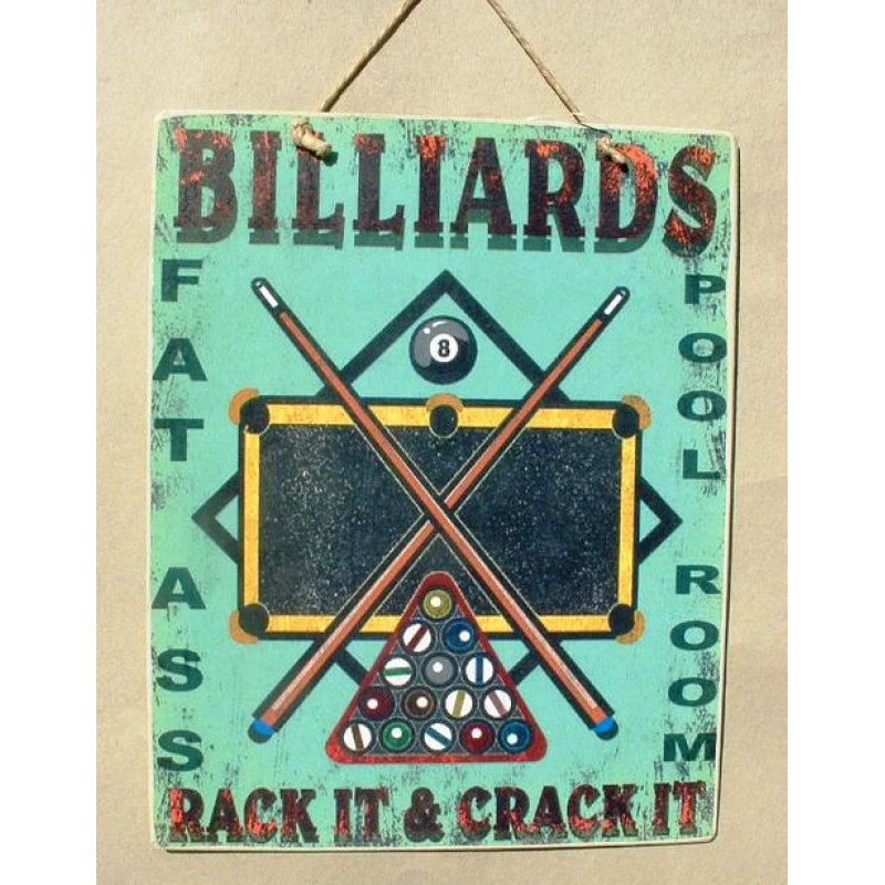 Vintage πίνακας xειροποίητος billiards
